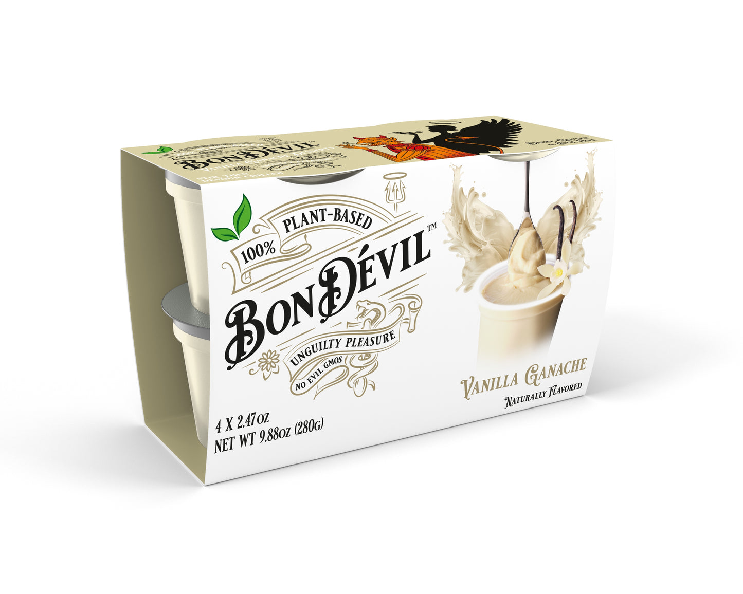 Bon Dévil Vanilla Ganache Dessert, 6, 4-Packs (24 Units/Cups)